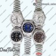 Реплика часов Rolex DayDate 36mm Diamonds Bezel Pres 904L Stainless steel 5 dials Diamonds Marker Bracelet