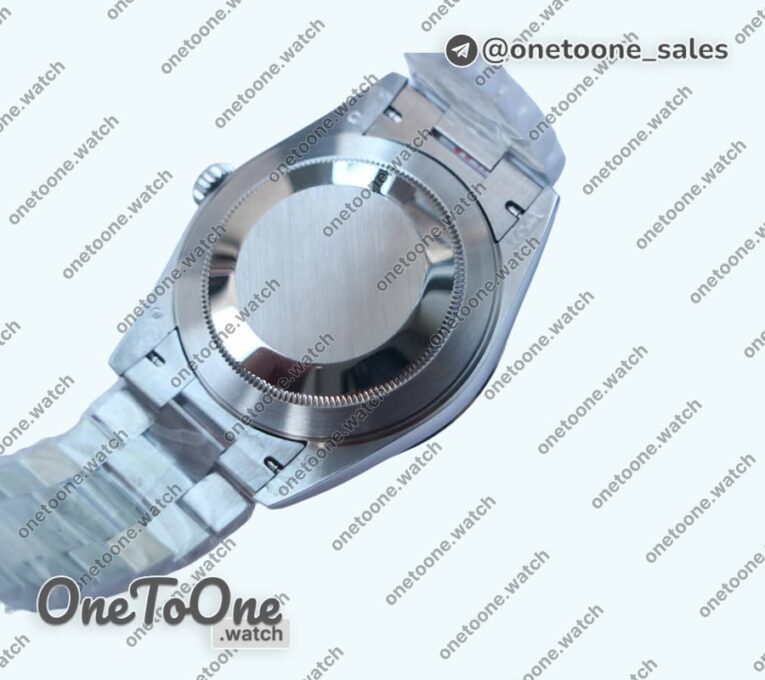 Реплика часов Rolex DayDate 40mm Fluted Pres 904L Stainless steel Silver&Blue dials Diamonds Marker Bracelet