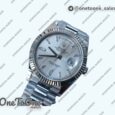 Реплика часов Rolex DayDate 40mm Fluted Pres 904L Stainless steel Silver&Blue dials Diamonds Marker Bracelet