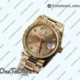 Реплика часов Rolex DayDate 36mm Fluted Pres Yellow gold 6 dials Diamonds Marker Bracelet