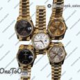Реплика часов Rolex DayDate 36mm Fluted Pres Yellow gold 5 dials Stick Marker Bracelet