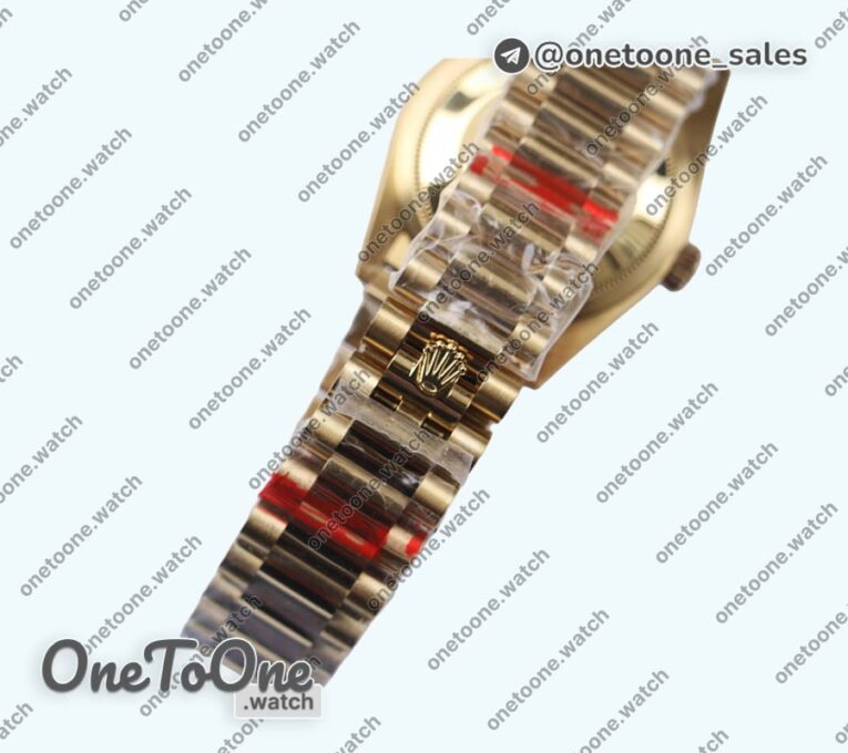 Реплика часов Rolex DayDate 36mm Fluted Pres Yellow gold 5 dials Stick Marker Bracelet
