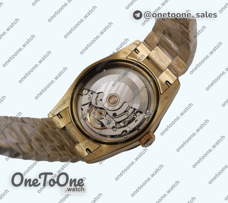 Реплика часов Rolex DayDate 36mm Fluted Pres Yellow gold 5 dials Stick Marker Bracelet