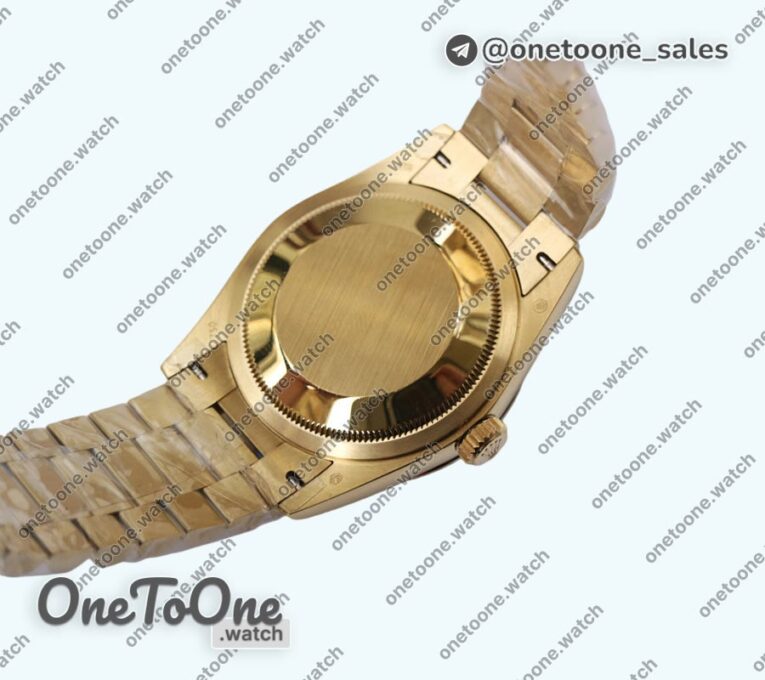Реплика часов Rolex DayDate 36mm Fluted Pres Yellow gold 5 dials Stick Marker Bracelet