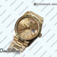 Реплика часов Rolex DayDate 36mm Fluted Pres Yellow gold 5 dials Stick Marker Bracelet