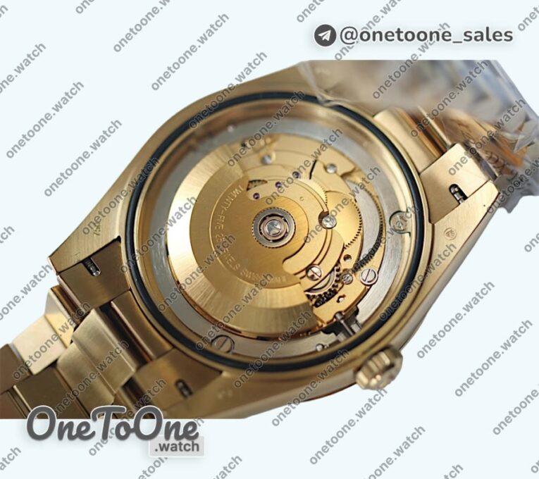 Реплика часов Rolex DayDate 40mm Fluted Yellow gold Gold&Silver Dials Roman Marker Bracelet