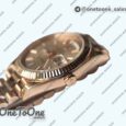 Реплика часов Rolex DayDate 40mm Fluted Rose gold/Rose gold Pink&Brown Dials Stick Marker Bracelet