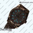 Реплика часов Rolex DayDate 40mm Fluted Rose gold/Rose gold Pink&Brown Dials Stick Marker Bracelet