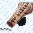 Реплика часов Patek Philippe Nautilus 5711/1R Top-tier Копия один в один White Textured Dial Rose gold Bracelet 324CS