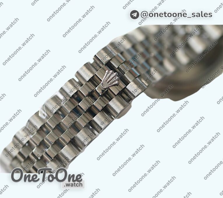 Реплика часов Rolex DateJust 36mm Fluted Bezel Stainless steel Silver Dial Roman Marker Jubilee Bracelet