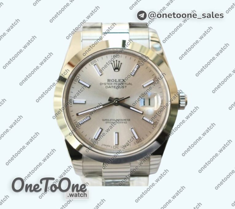 Реплика часов Rolex DateJust 41mm Smooth Bezel Stainless steel 5 Dials Stick Marker Oyster Bracelet