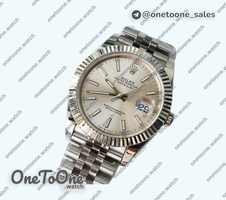 Реплика часов Rolex DateJust 41mm Fluted Bezel Stainless steel 6 Dials Stick Marker Jubilee Bracelet