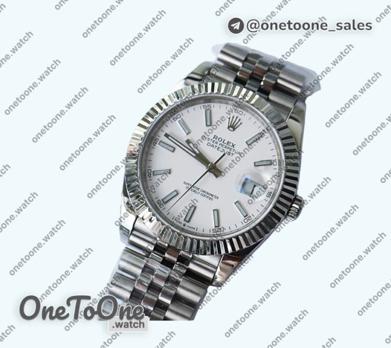 Реплика часов Rolex DateJust 41mm Fluted Bezel Stainless steel 6 Dials Stick Marker Jubilee Bracelet