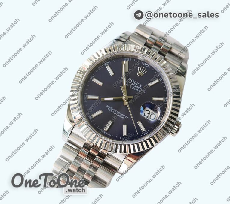 Реплика часов Rolex DateJust 41mm Fluted Bezel Stainless steel 6 Dials Stick Marker Jubilee Bracelet