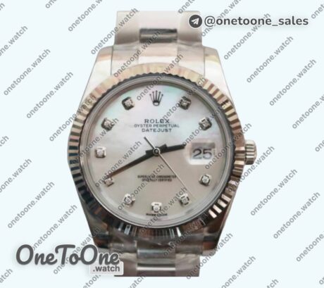 Реплика часов Rolex DateJust 41mm Fluted Bezel Stainless steel 5 Dials Diamonds Marker Oyster Bracelet