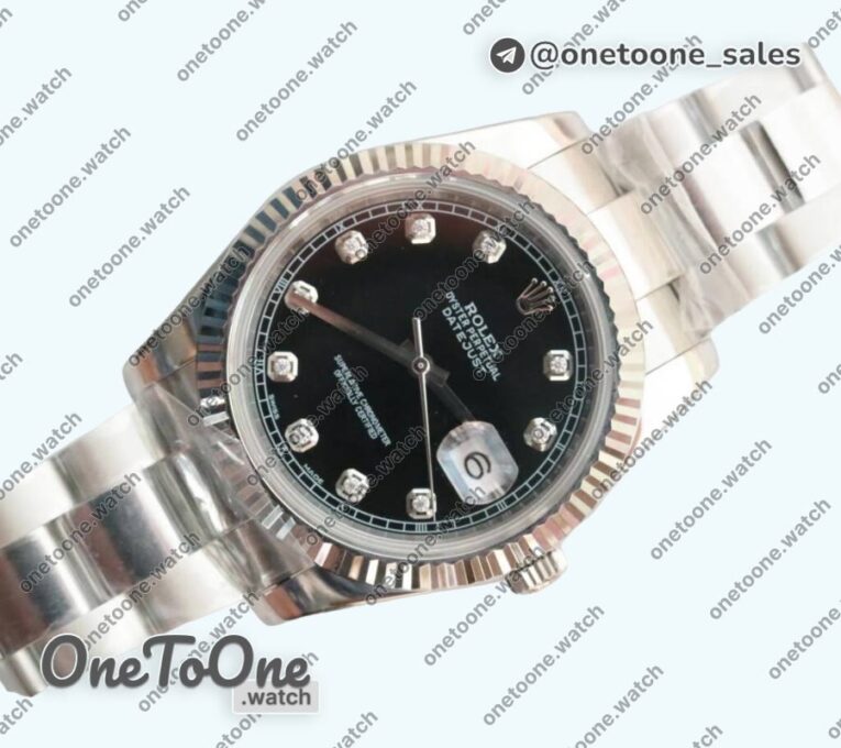 Реплика часов Rolex DateJust 41mm Fluted Bezel Stainless steel 5 Dials Diamonds Marker Oyster Bracelet