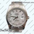 Реплика часов Rolex DateJust 41mm Fluted Bezel Stainless steel 5 Dials Diamonds Marker Oyster Bracelet