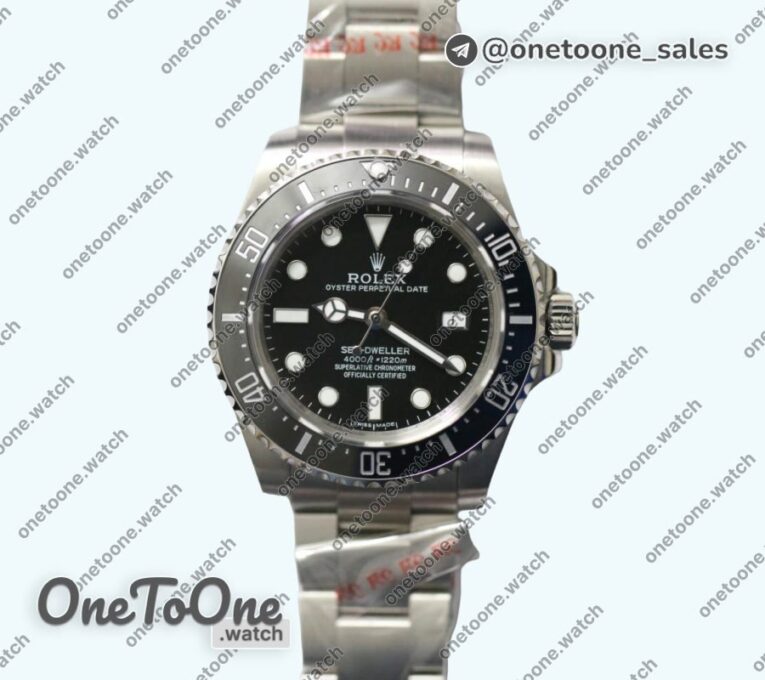 Реплика часов Rolex SeaDweller 116600 Ceramic Bezel Stainless steel Black Dial Bracelet