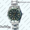 Реплика часов Rolex Milgauss 116400 GV Green Sapphire 904L Top-tier Копия один в один Black Dial Stainless steel Bracelet D