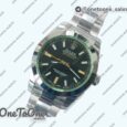 Реплика часов Rolex Milgauss 116400 GV Green Sapphire 904L Top-tier Копия один в один Black Dial Stainless steel Bracelet D