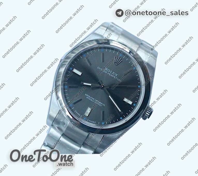 Реплика часов Rolex Oyster Perpetual 114300 39mm Grey&Blue&Red Dials Bracelet