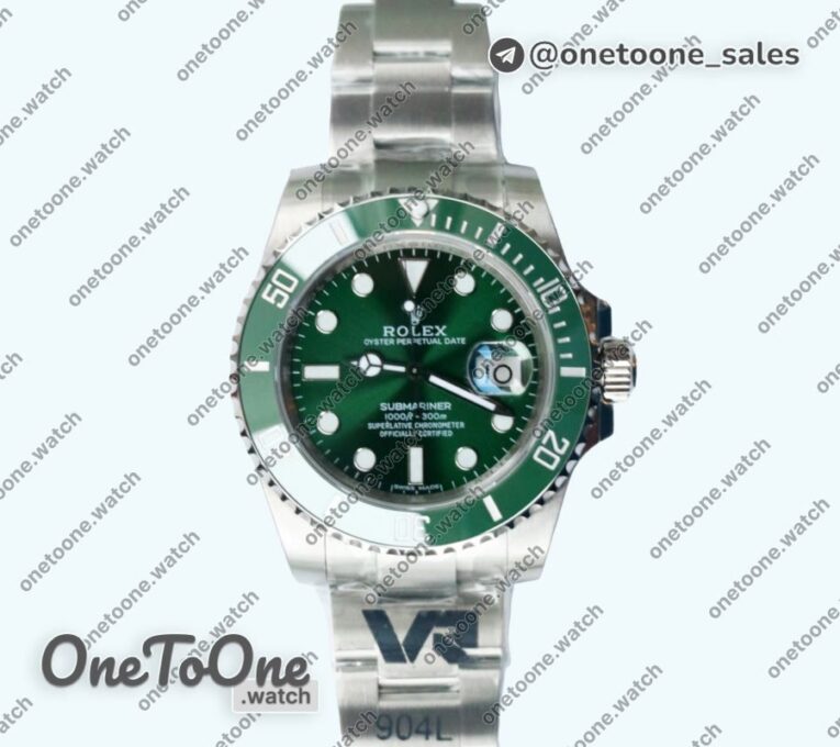 Реплика часов Rolex Submariner 116610 LV Green Ceramic 904L Top-tier Копия один в один Stainless steel Bracelet V3