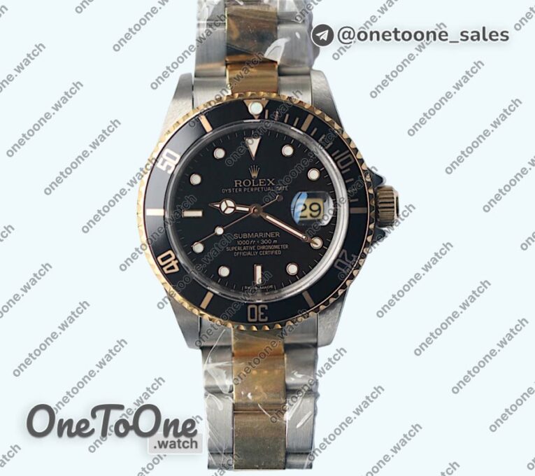 Реплика часов Rolex Submariner 16613LN Stainless steel/Yellow gold Black Dials Bracelet