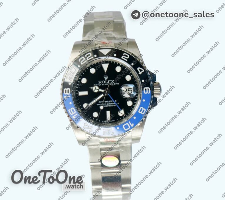 Реплика часов Rolex T-Master II 116710 BLNR Black/Blue Ceramic 904L Steel Top-tier Копия один в один Oyster CHS