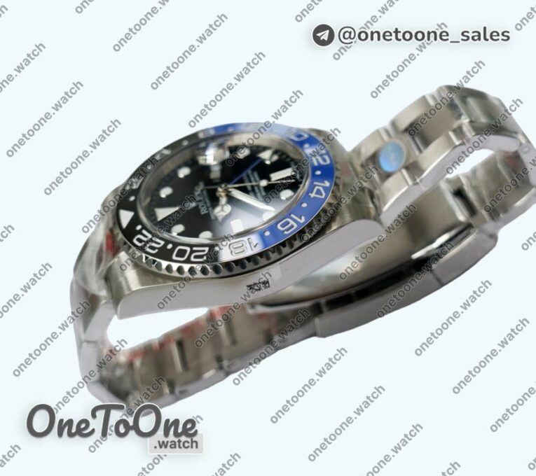 Реплика часов Rolex T-Master II 116710 BLNR Black/Blue Ceramic 904L Steel Top-tier Копия один в один Oyster CHS