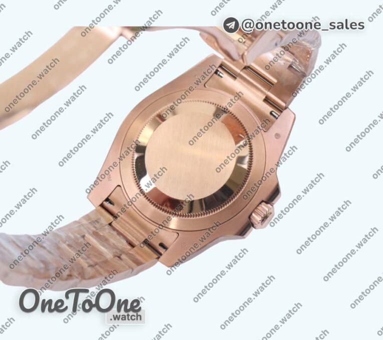 Реплика часов Rolex T-Master II 126715 CHNR Black/Brown Ceramic Rose gold Black Dial Top-tier Копия один в один CHS