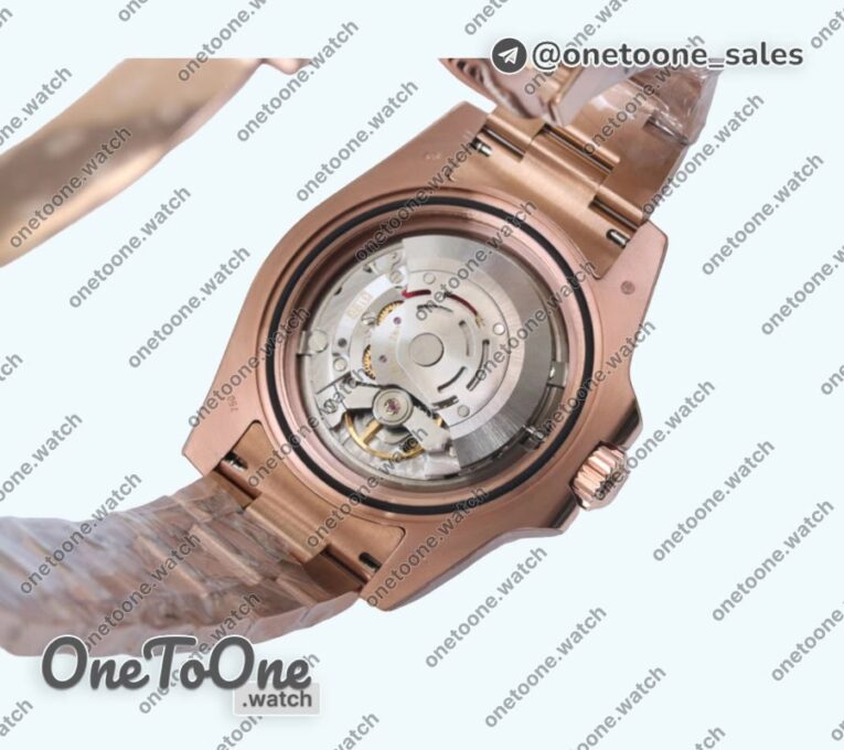 Реплика часов Rolex T-Master II 126715 CHNR Black/Brown Ceramic Rose gold Black Dial Top-tier Копия один в один CHS