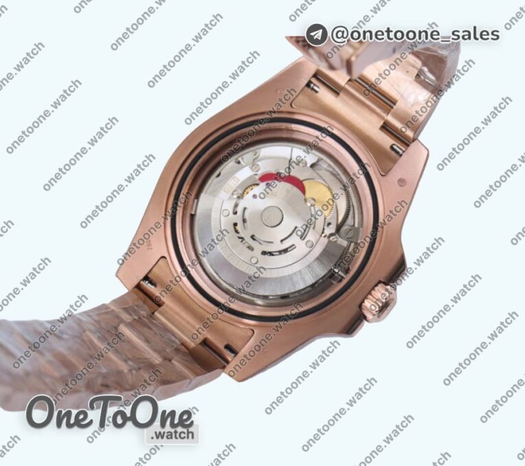 Реплика часов Rolex T-Master II 126715 CHNR Black/Brown Ceramic Rose gold Black Dial Top-tier Копия один в один CHS