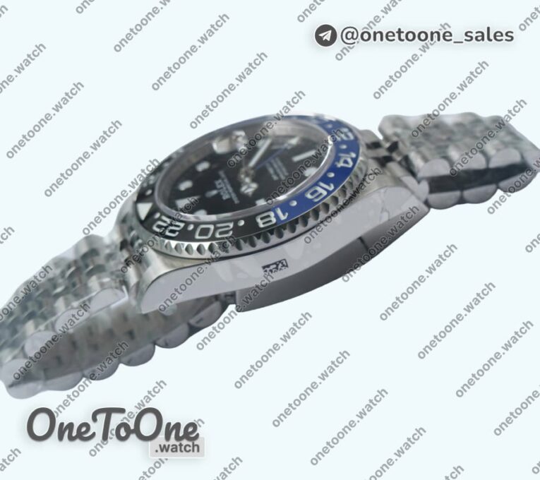 Реплика часов Rolex T-Master II 126710BLNR Black/Blue Ceramic Stainless steel Black Dial Top-tier Копия один в один Jubilee
