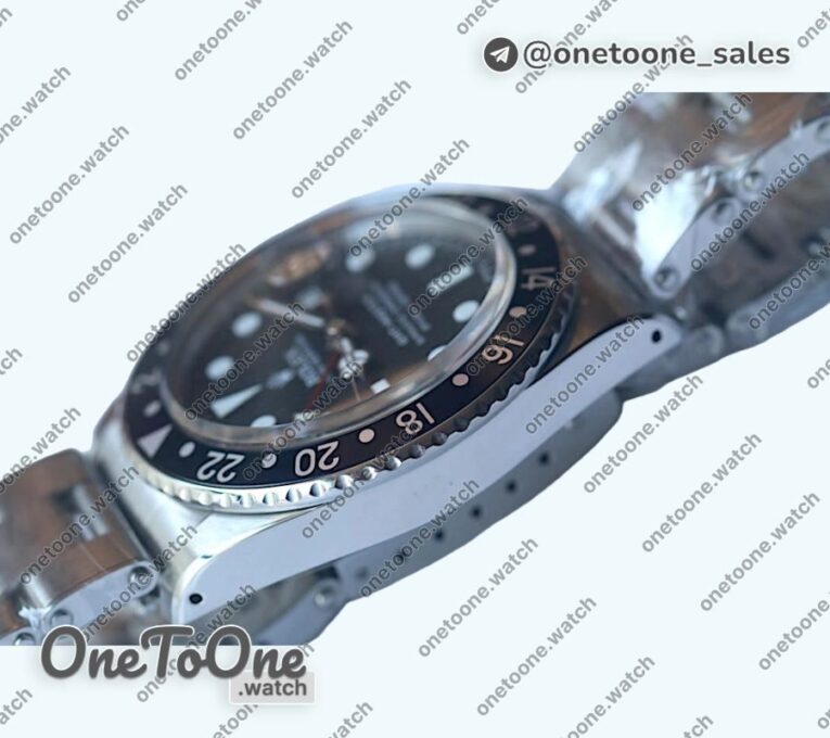 Реплика часов Rolex T-Master II 16710 Black Bezel Stainless steel Black Dial White Dot Bracelet