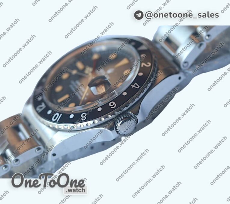 Реплика часов Rolex T-Master II 16710 Black Bezel Stainless steel Black Dial Yellow Dot Bracelet CHS
