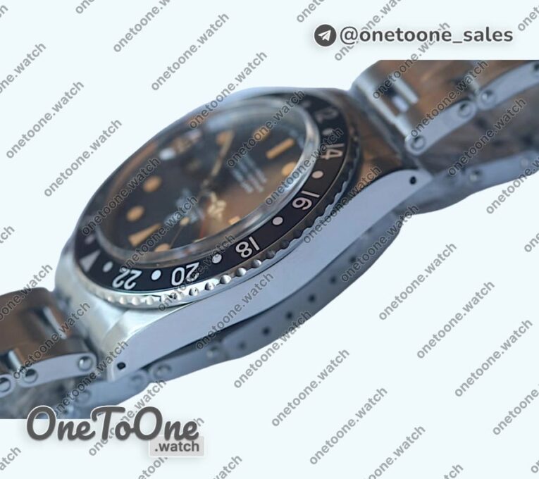 Реплика часов Rolex T-Master II 16710 Black Bezel Stainless steel Black Dial Yellow Dot Bracelet CHS