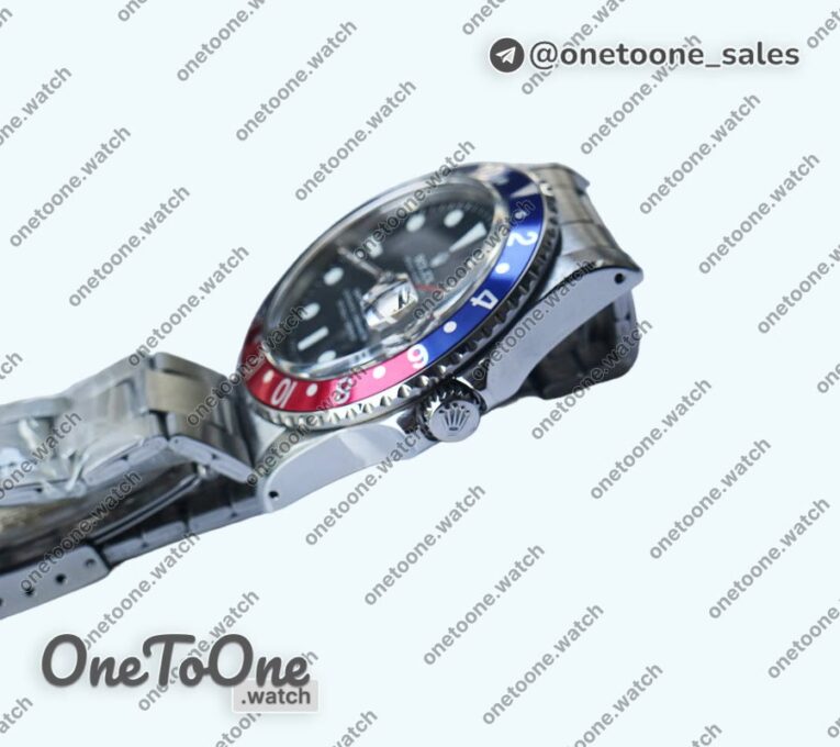 Реплика часов Rolex T-Master II 16710 Vintage Blue/Red Stainless steel Black Dial Bracelet CHS