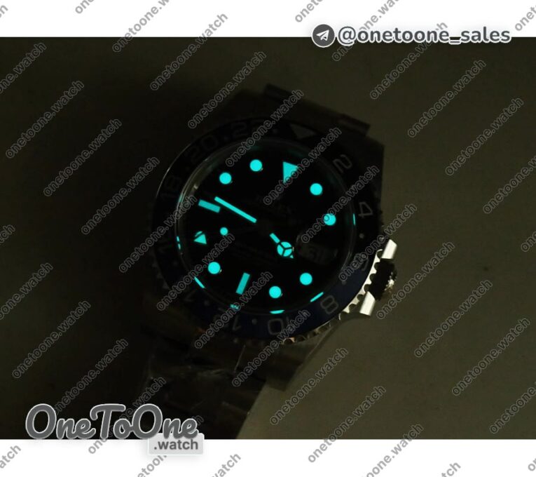 Реплика часов Rolex T-Master II 126710BLNR Black/Blue Ceramic Stainless steel Black Dial Top-tier Копия один в один CHS