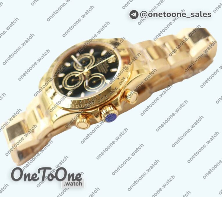 Реплика часов Rolex Daytona 116508 Yellow gold/Yellow gold Black Dial