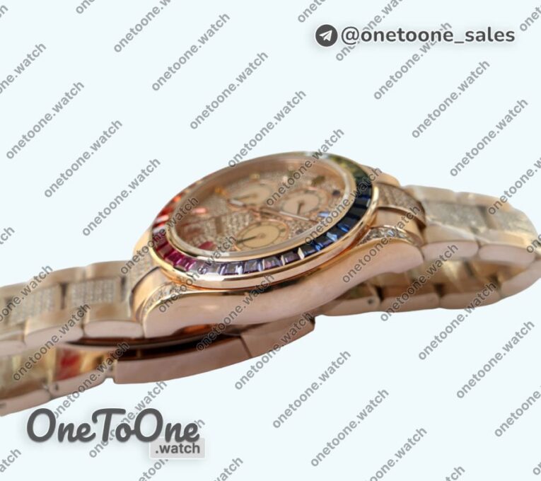 Реплика часов Rolex Daytona 116595 RBOW Rose gold/Rose gold Diamonds Dial