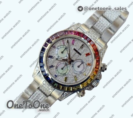 Реплика часов Rolex Daytona 116595 RBOW Stainless steel/Stainless steel Diamonds Dial