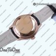Реплика часов Rolex Cellini 50535 Moonphase 904L Rose gold White Dial Leather K Mod