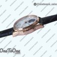 Реплика часов Rolex Cellini 50535 Moonphase 904L Rose gold White Dial Leather K Mod
