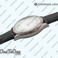 Реплика часов Rolex Cellini Time 50509 Stainless steel Silver Dial Leather Asia 3132
