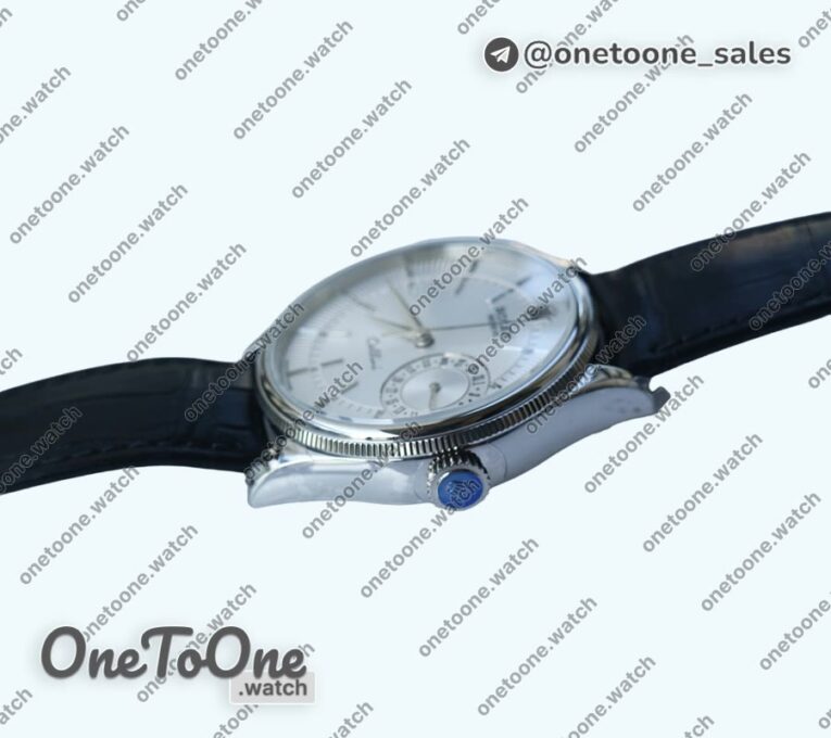 Реплика часов Rolex Cellini Date 39mm Stainless steel Black&White Dials Leather Asia 3165 Mod