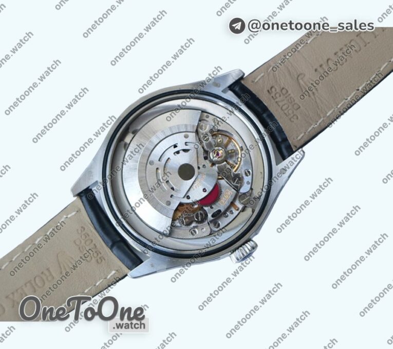 Реплика часов Rolex Cellini Date 39mm Stainless steel Black&White Dials Leather Asia 3165 Mod