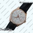 Реплика часов Rolex Cellini Date 39mm Rose gold Black&White Dials Leather Asia 3165 Mod