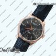 Реплика часов Rolex Cellini Date 39mm Rose gold Black&White Dials Leather Asia 3165 Mod