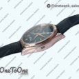 Реплика часов Rolex Cellini Date 39mm Rose gold Black&White Dials Leather Asia 3165 Mod