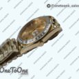 Реплика часов Rolex DayDate 40mm Diamonds Bezel Yellow gold Black&Gold Dials Dialmonds Marker Bracelet